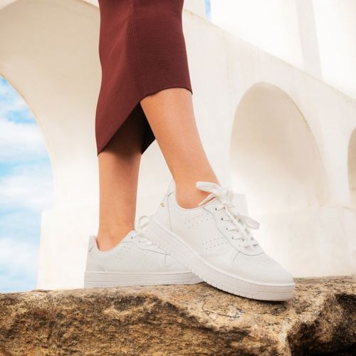 Tênis Dakota  Casual de Couro Branco