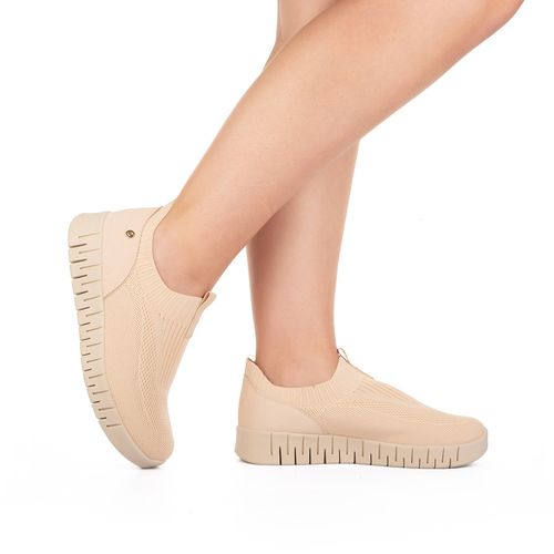 Tênis Campesí  Slip On Knit Bege