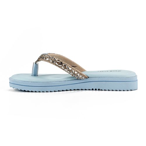 Chinelo Pink  Cats Infantil Flatform Azul