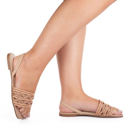 Sandália Dakota Rasteira Bege