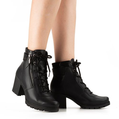 Bota Coturno  Dakota de Salto Bloco Preta