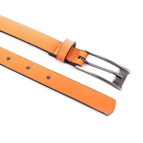 Cinto Dakota  de Couro Laranja