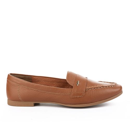 Mocassim Dakota de Couro Caramelo