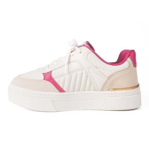 Tênis Dakota  Flatform Branco e Rosa