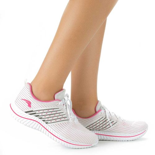 Tênis Kolosh  Esportivo Feminino Branco e Rosa