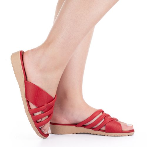 Tamanco Campesí  Anabela Vermelho