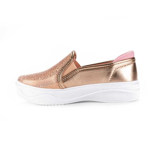 Tênis Pink  Cats Infantil Slip On Metalizado