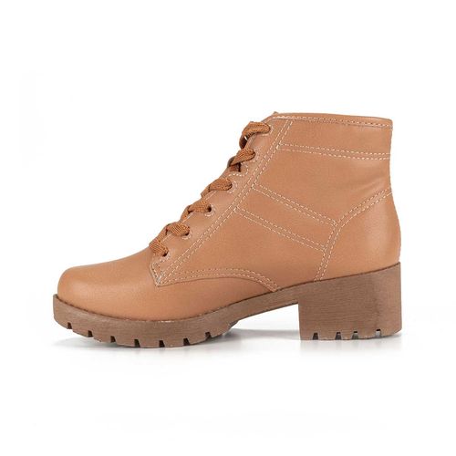 Bota Coturno  Pink Cats Infantil Caramelo