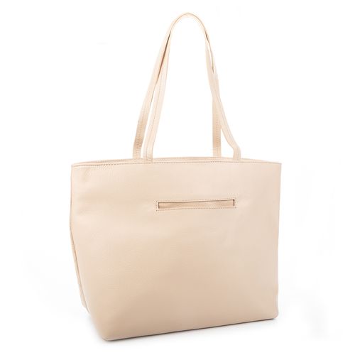 Bolsa Tanara  de Couro Bege