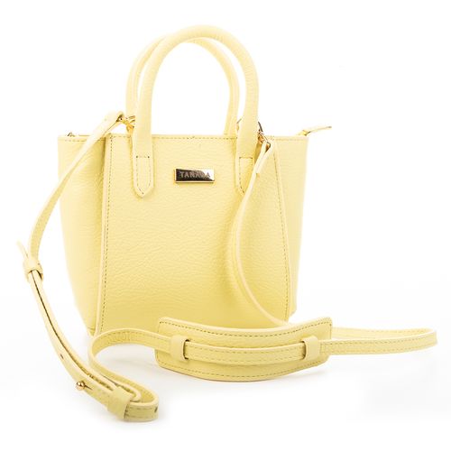 Bolsa Tanara  de Couro Amarela