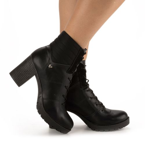 Bota Coturno  Mississipi de Salto Bloco Preta