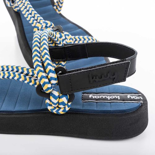 Sandália Kolway  Papete Azul e Preto