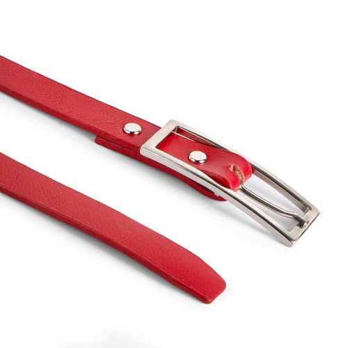 Cinto Dakota  de Couro Vermelho