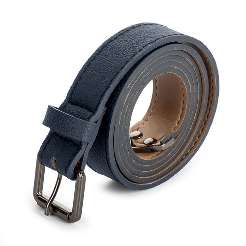 Cinto Dakota em Couro Azul Marinho