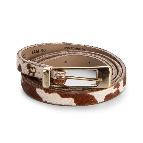 Cinto Dakota em Couro Animal Print