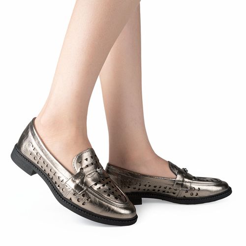 Sapato Dakota Loafer Metalizado