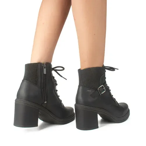 Bota Coturno  Dakota de Salto Bloco Preta