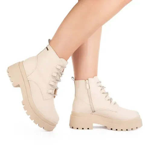 Bota Coturno  Dakota Tratorada Bege