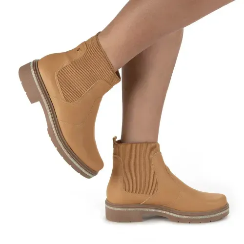 Bota Mississipi  de Cano Curto Bege