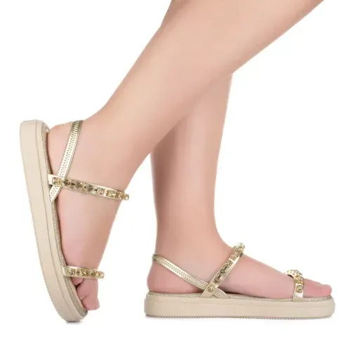 Sandália Mississipi Flatform Metalizada