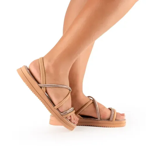 Sandália Mississipi  Flatform Bege