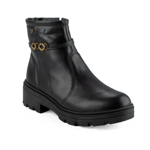 Bota Mississipi de Cano Curto Preta