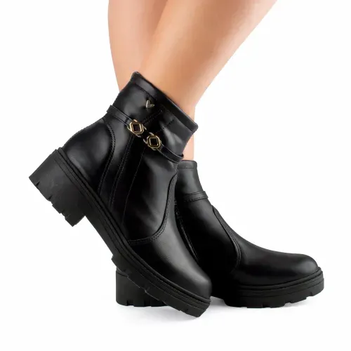 Bota Mississipi de Cano Curto Preta