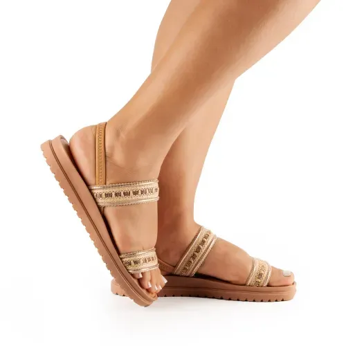 Sandália Mississipi  Flatform Caramelo