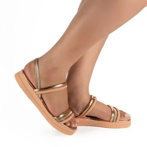 Sandália Mississipi  Flatform Bege