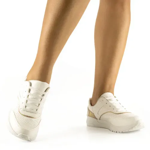 Tênis Mississipi  Jogging Branco e Metalizado