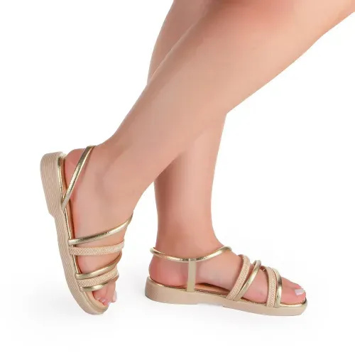 Sandália Mississipi Flatform Metalizada