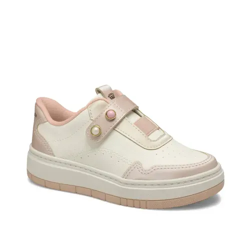 Tênis Pink Cats Infantil Casual Bege e Rosa