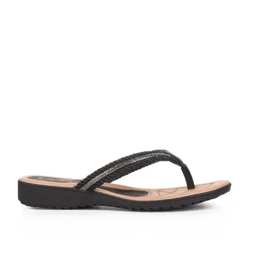 Chinelo Campesí com Brilhos Preto