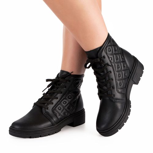 Bota Coturno Dakota Preta