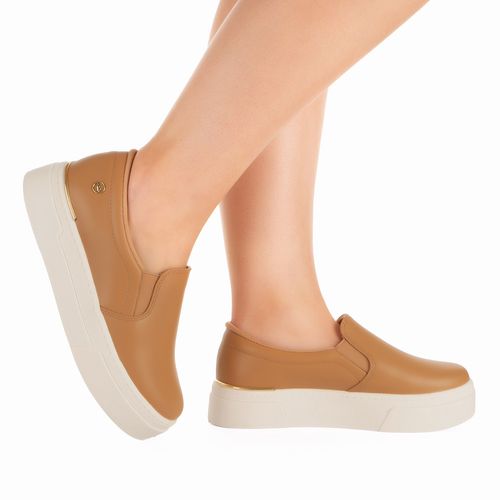 Tênis Dakota Flatform Slip On Caramelo