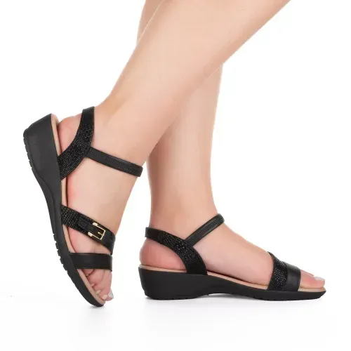 Sandália Campesí Anabela Preta