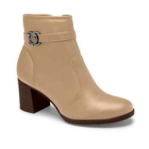 Bota Dakota de Cano Curto Bege
