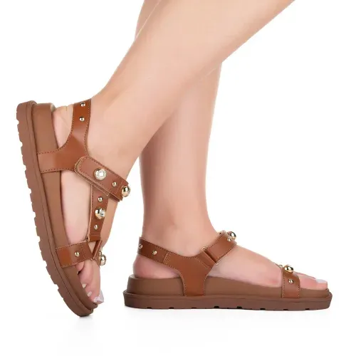 Sandália Tanara  Flatform Caramelo