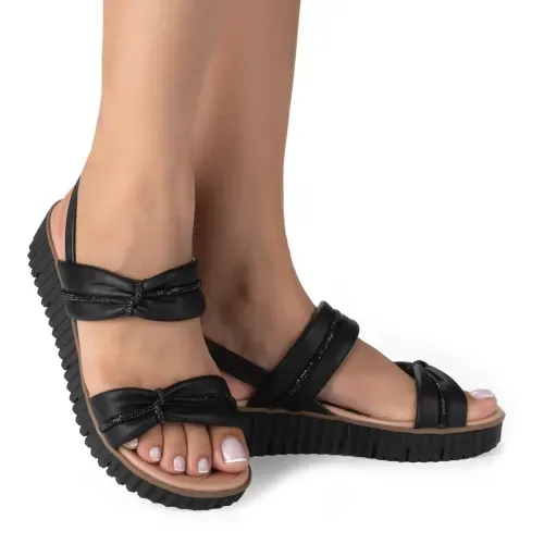 Sandália Campesí  Flatform Preta