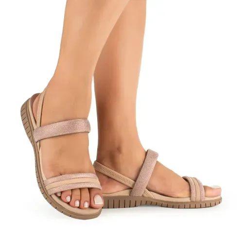 Sandália Campesí Flatform Bege