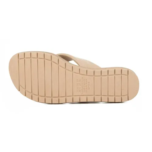 Chinelo Campesí Flatform Bege