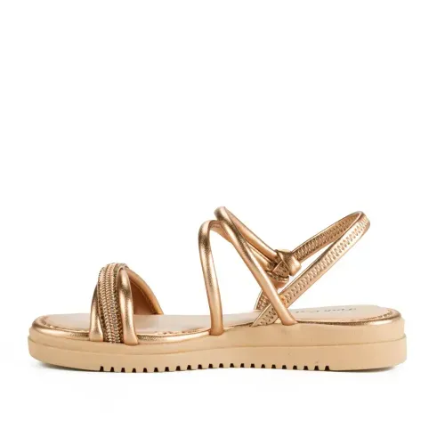 Sandália Pink Cats Infantil Flatform Metalizada