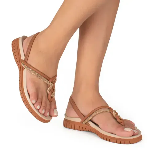 Sandália Campesí Flatform Caramelo