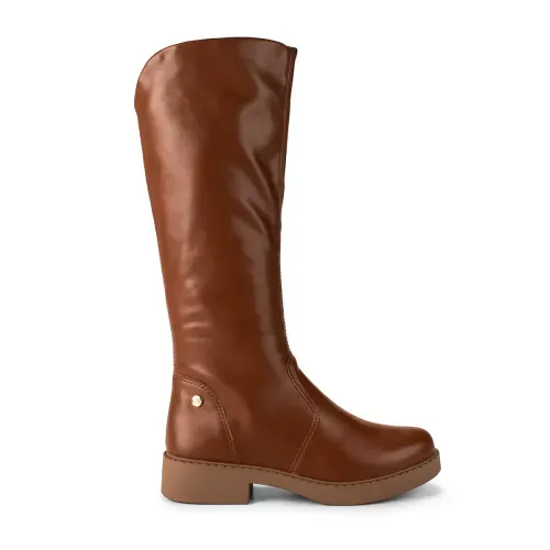 Bota Pink Cats Infantil de Cano Longo Marrom