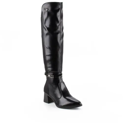 Bota Mississipi de Cano Longo Preta