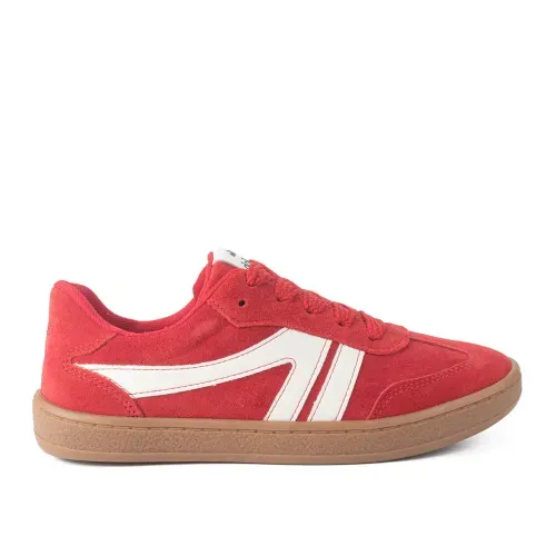 Tênis Dakota College Casual de Couro Vermelho