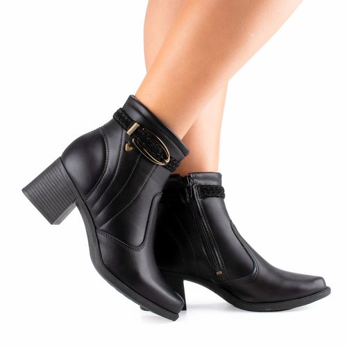 Bota Mississipi de Cano Curto Preta