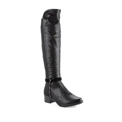 Bota Mississipi de Cano Longo Preta