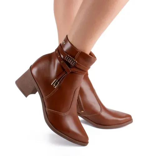 Bota Mississipi de Cano Curto Castanho