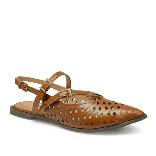 Sapatilha Dakota Slingback Caramelo